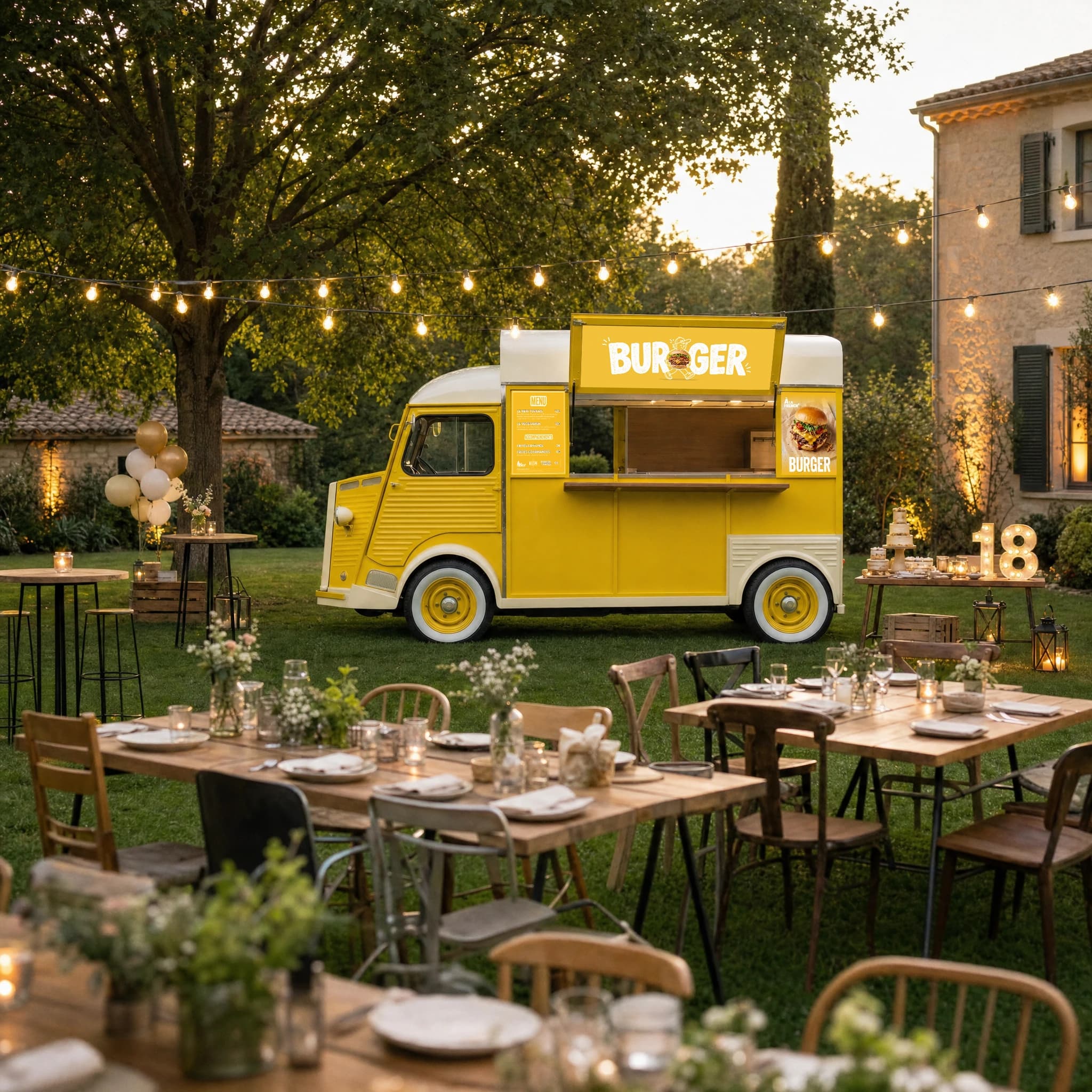 Citroën HY Burger Grand Public avec personnage illustré sur l’enseigne