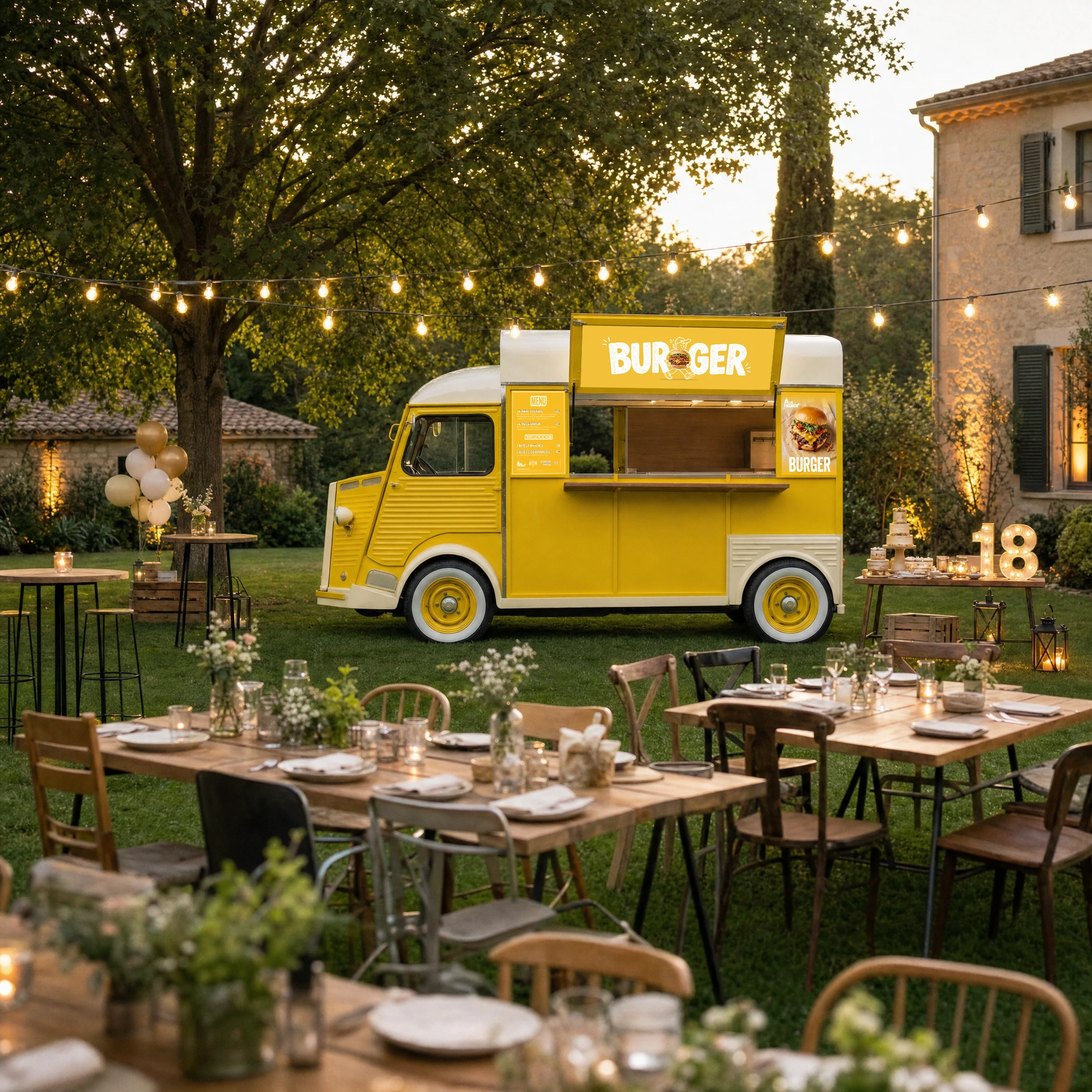 Citroën HY Burger Grand Public avec personnage illustré sur l’enseigne